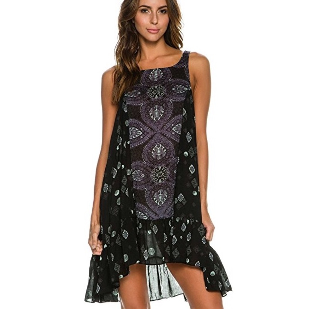 Free People Charcoal Combo Annka Slip Dress